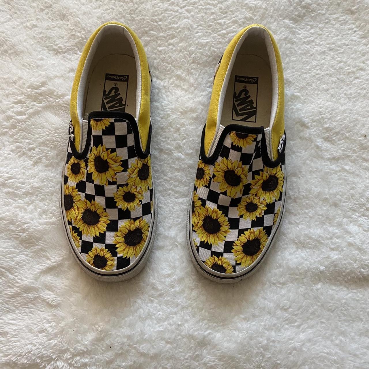 Vans checkered Sunflower Customs Available in all - Depop