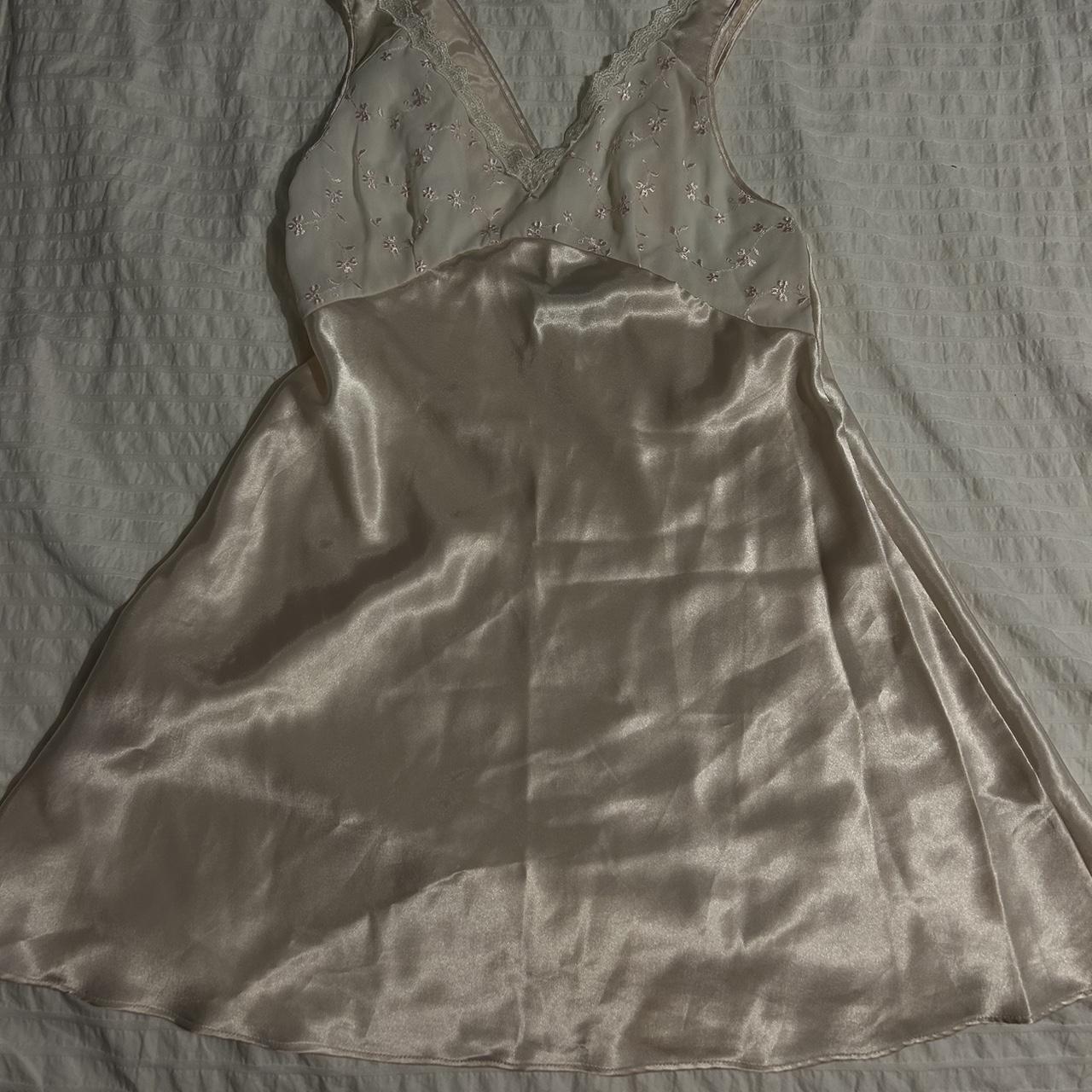 Val•Mode Sleep Mini Dress 🩰 Sheer Top and Silk... - Depop