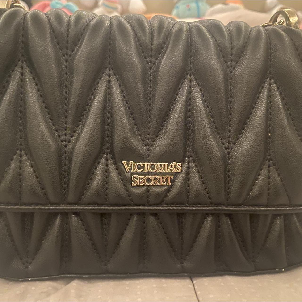 Victoria's secret black purse with gold chain and - Depop