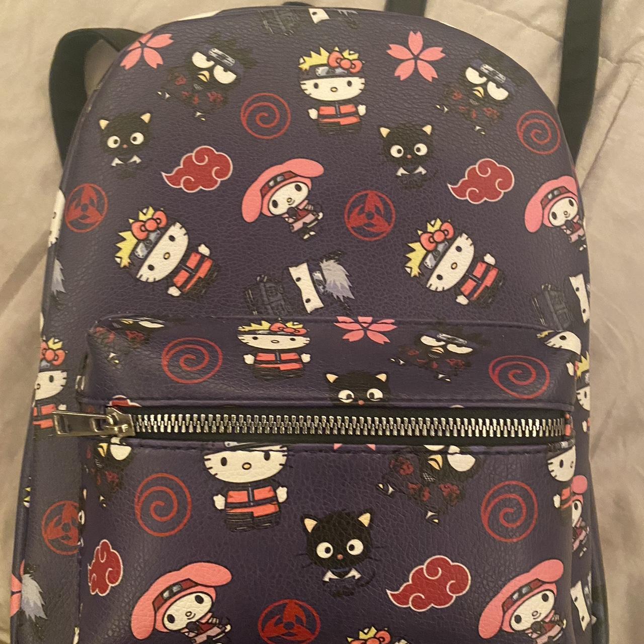 Hot Topic Naruto x Hello Kitty blue mini backpack - Depop