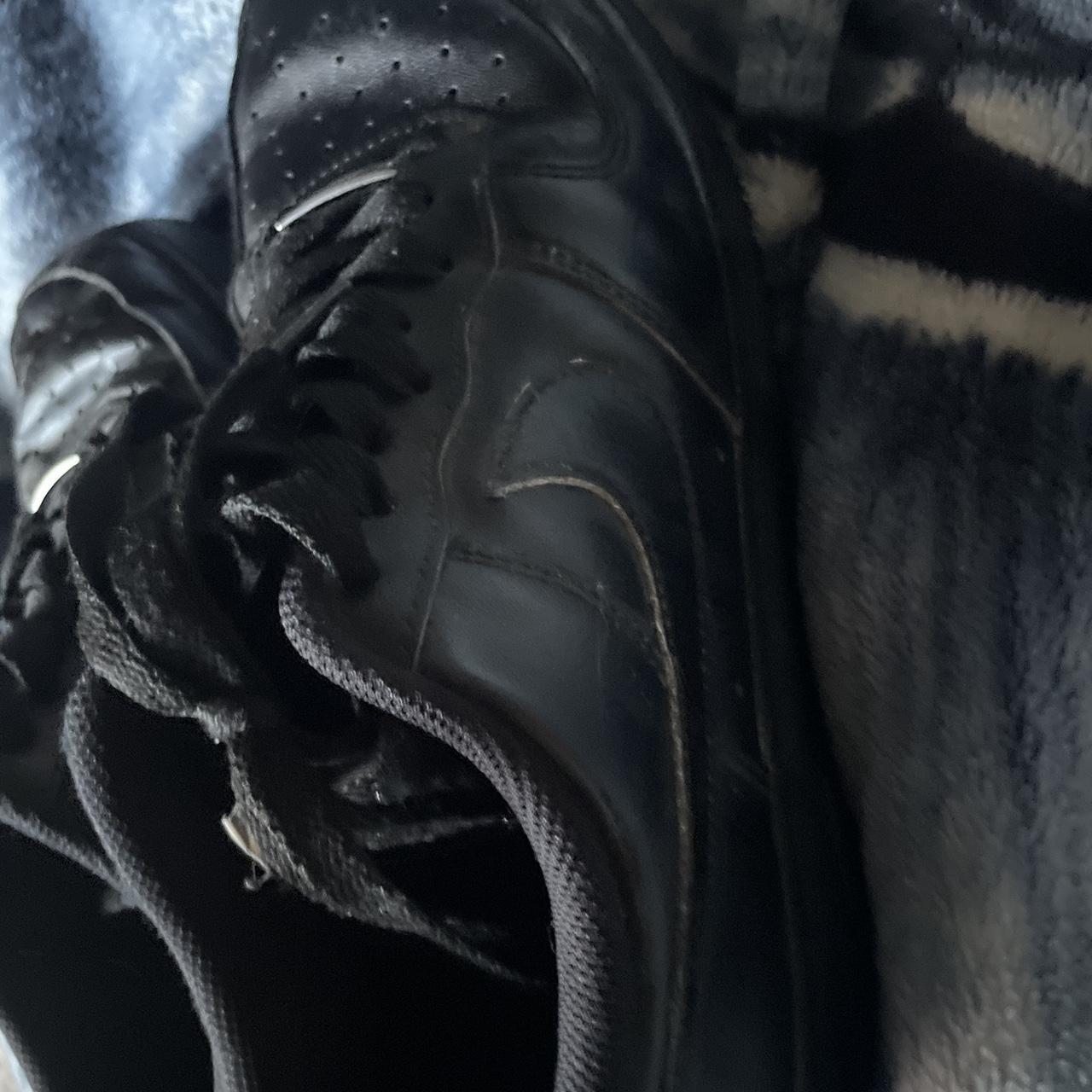 creased black air forces