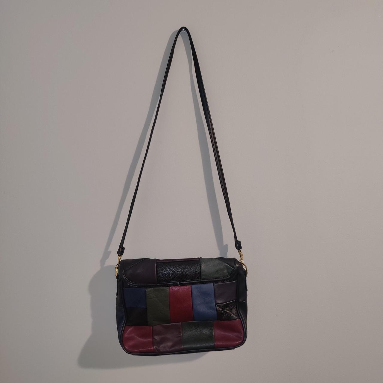 Women's Bag - Multi/Navy – Colorblock patchwork l… - image 3