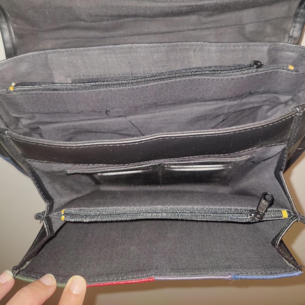 Women's Bag - Multi/Navy – Colorblock patchwork l… - image 5