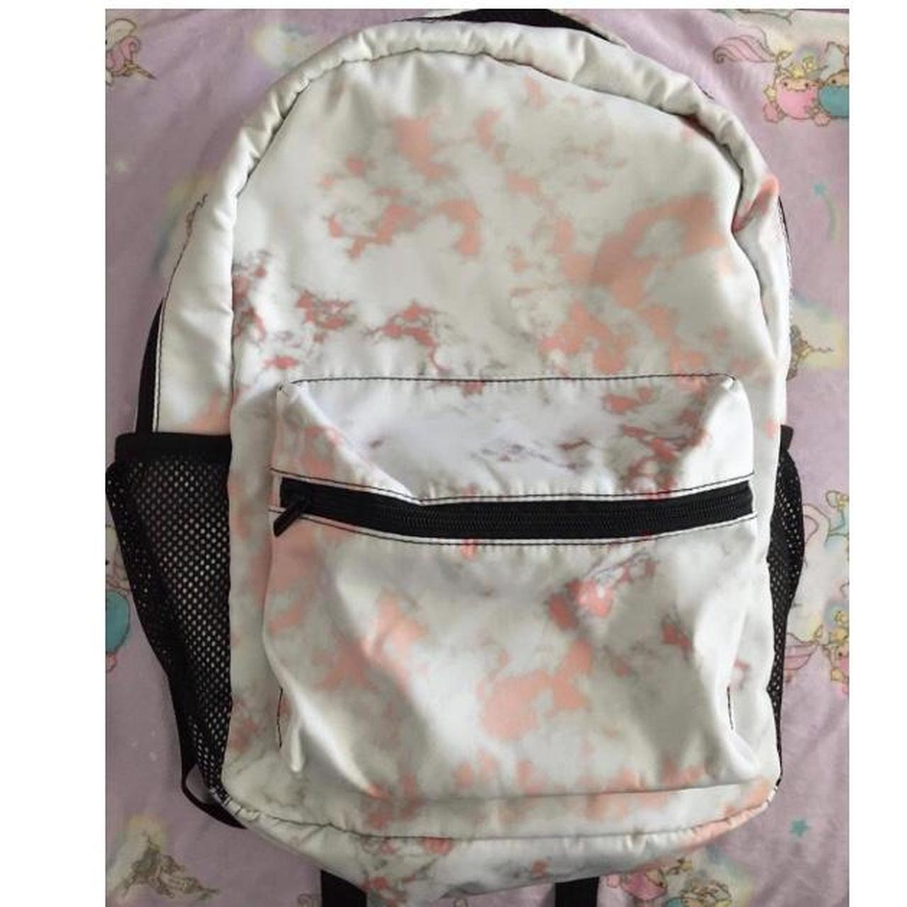 Pink marble backpack hotsell