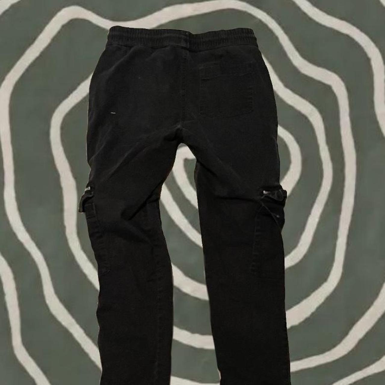 Skinny alt emo cargo pants size small ☆ Slightly... Depop
