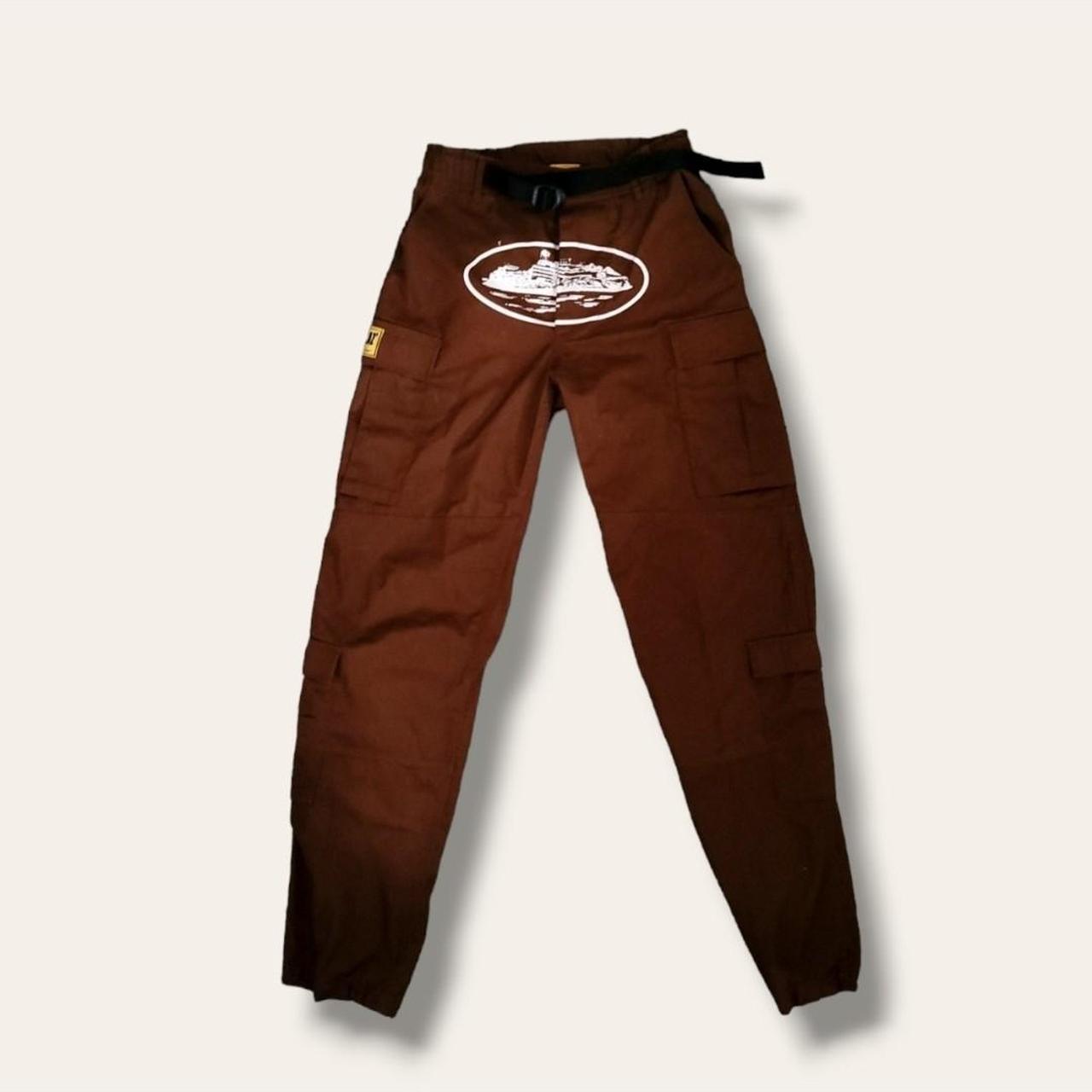 Corteiz Brown Cargo Trousers - Size Small 9/10... | Depop 