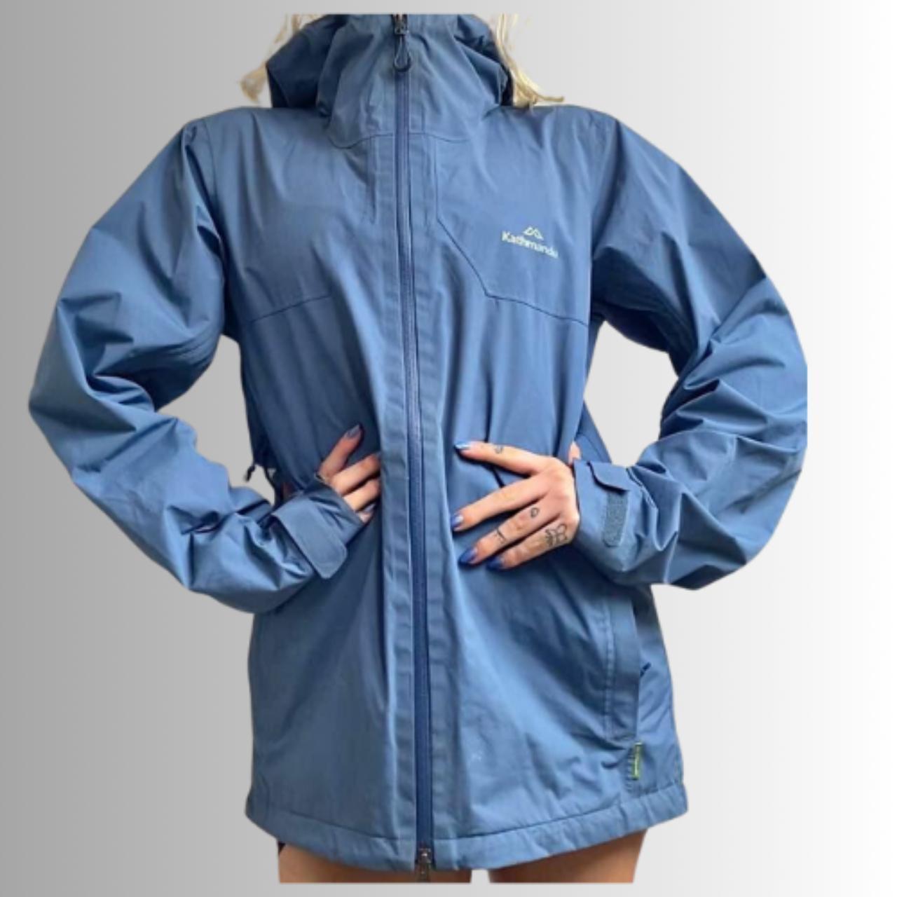 Baby blue KATHMANDU waterproof spray jacket Has some... - Depop