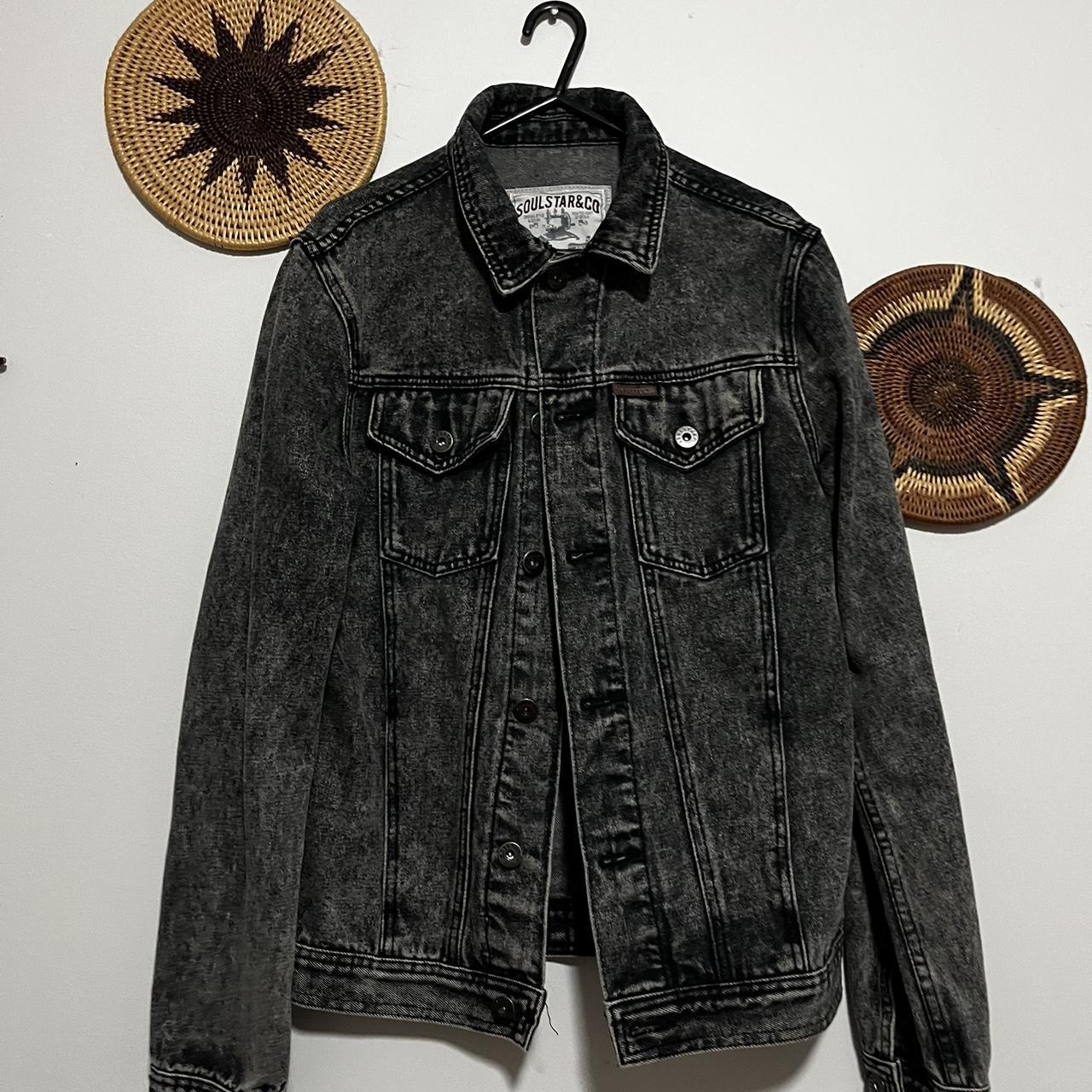 Black denim jacket Size S men’s or wear it oversize... - Depop