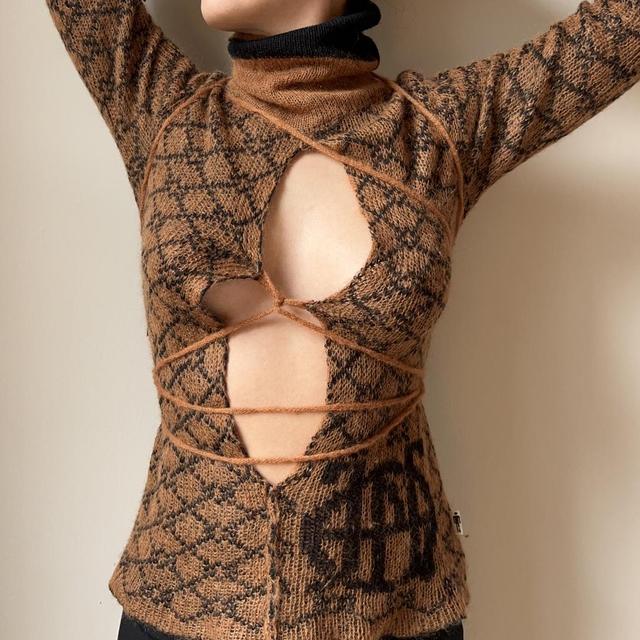 Jean Paul Gaultier Rare Knit cut out sweater with... - Depop