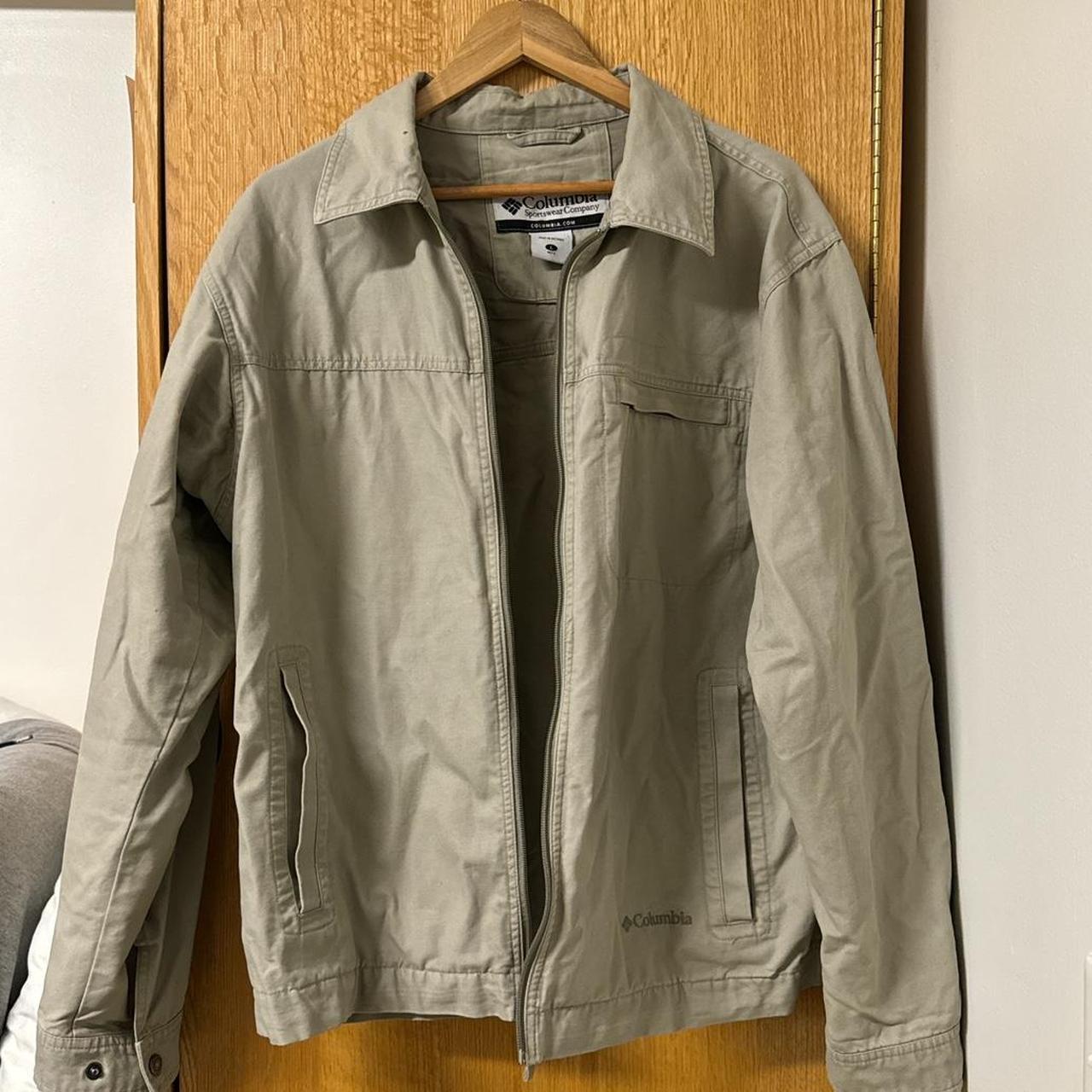 Beige Columbia Jacket Lightweight - Depop