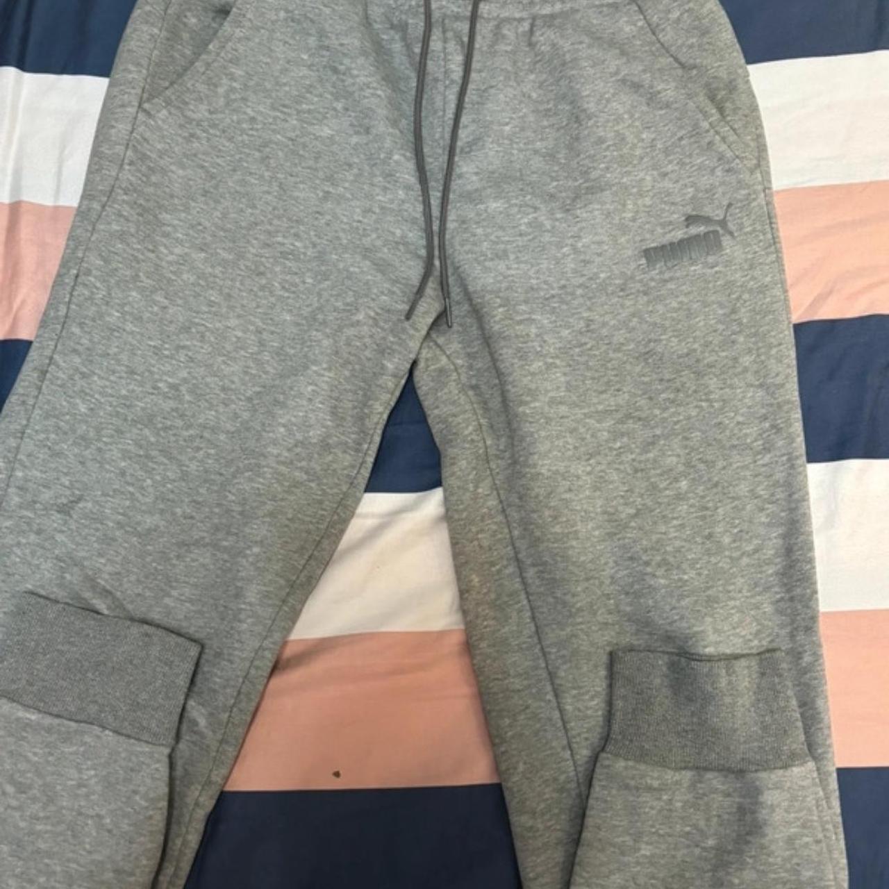 Puma grey joggers worn only a couple of times. Very Depop