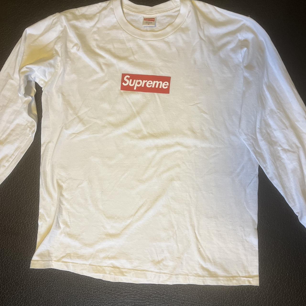 Supreme white outlet shirt price