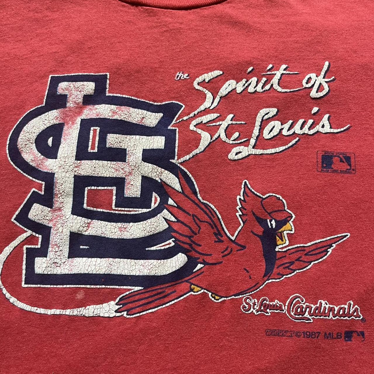 80s Vintage St Louis Cardinals T Shirt / Screen Stars / Small 