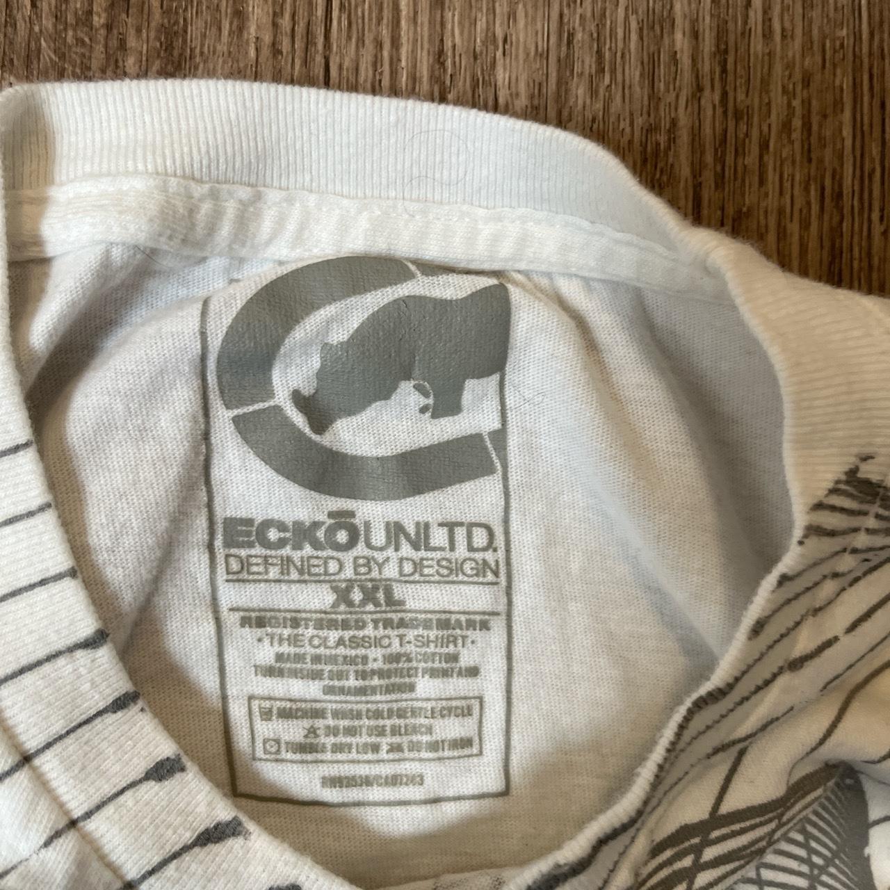 y2k Ecko Unltd AOP Rhino Tee Shirt, Size XXL but can... - Depop