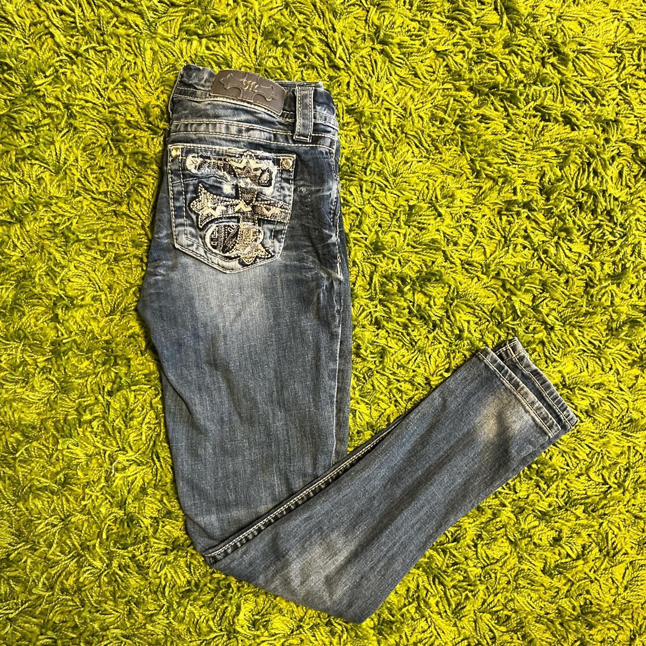 Y2k Miss Me Mid Rise Skinny Jeans Size 26 Cool Depop 3806