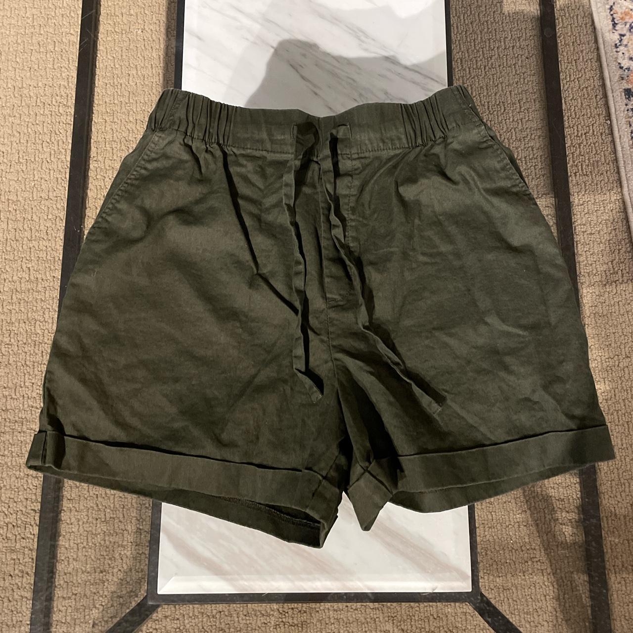 High waisted army green canvas