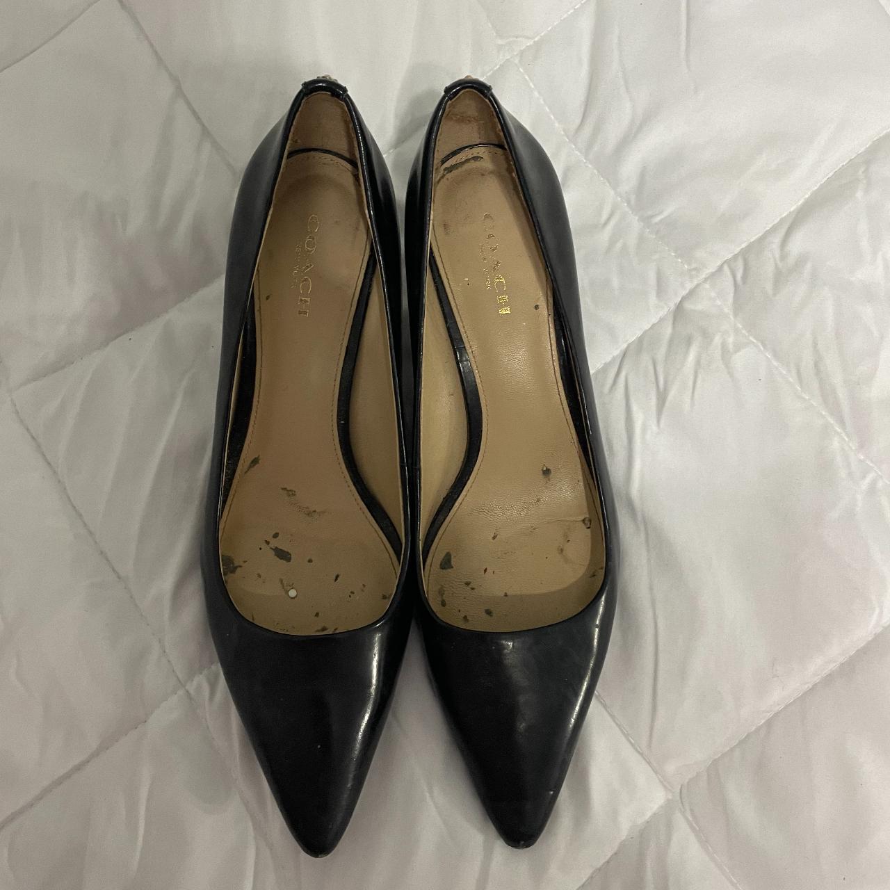 Vintage Coach black kitten heels there is some heel... - Depop
