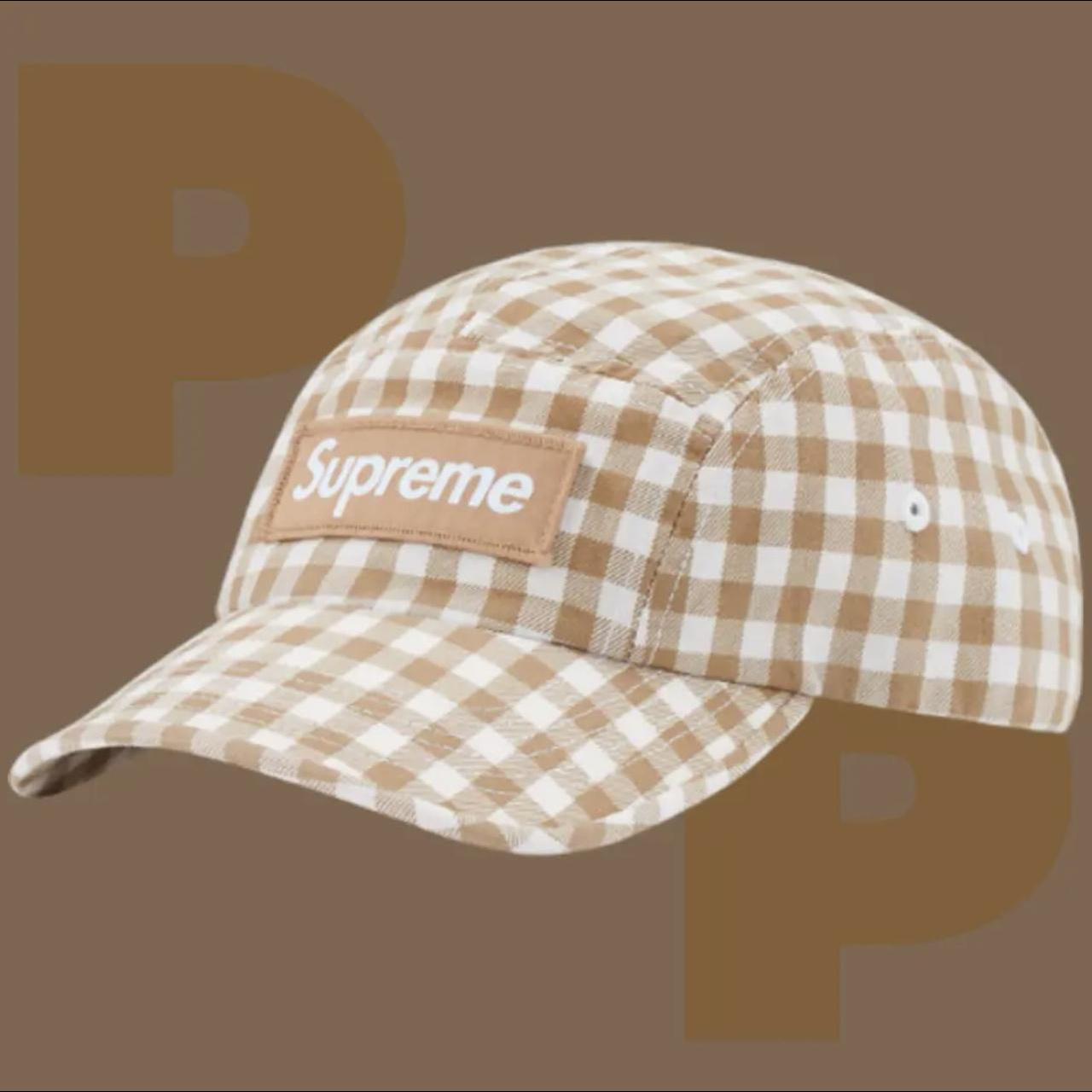 Supreme Gingham Camp Cap, Condition: New, Size: One...