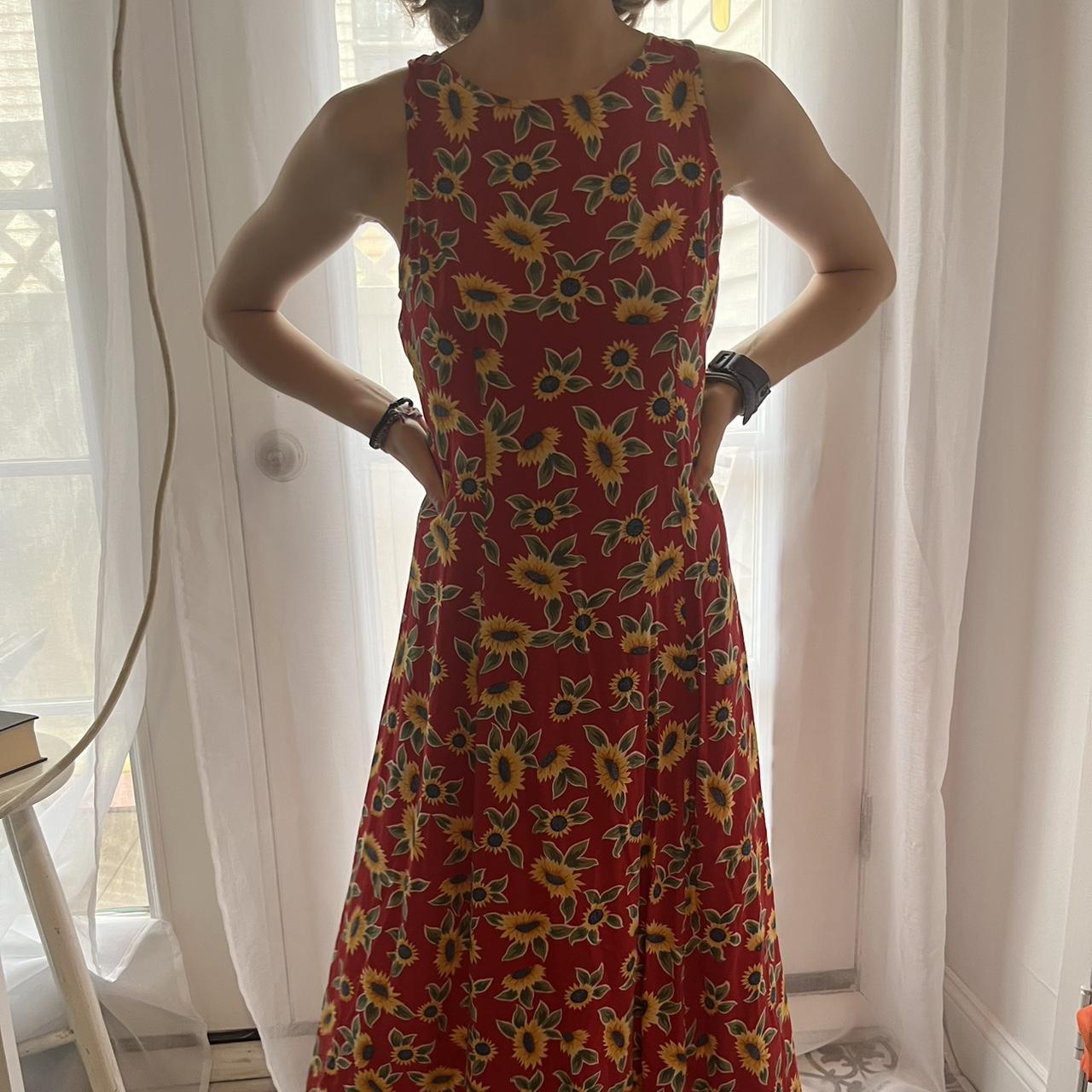 sweet vintage sunflower dress 🌻 flowerdress... Depop