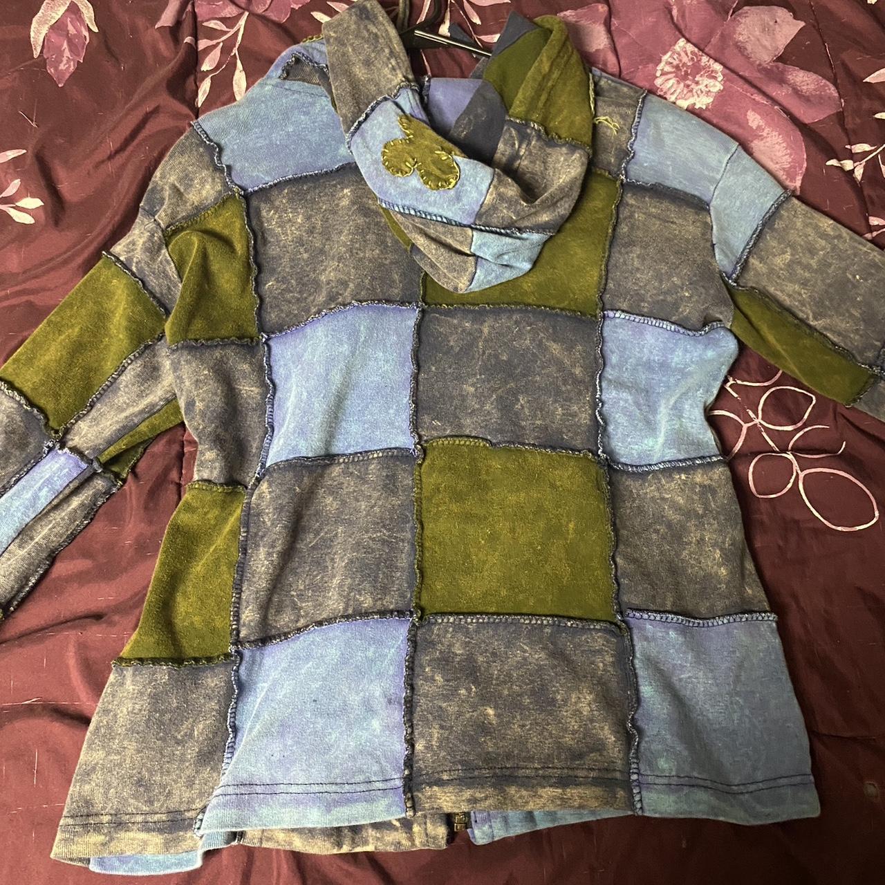 Kathmandu Women's Green and Blue Jacket Depop