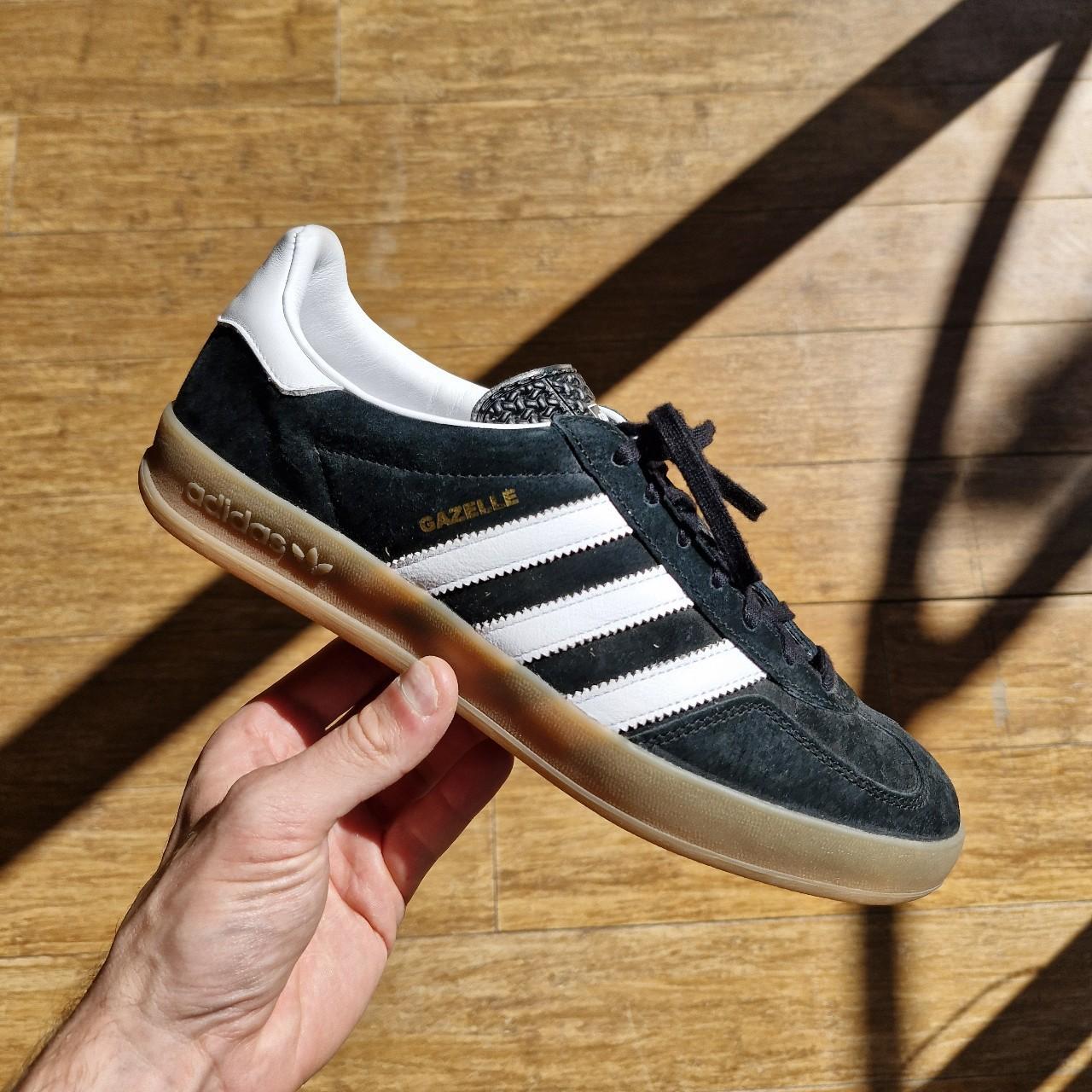 Adidas Gazelle Indoor - Black/Gum - Size US 9.5... - Depop