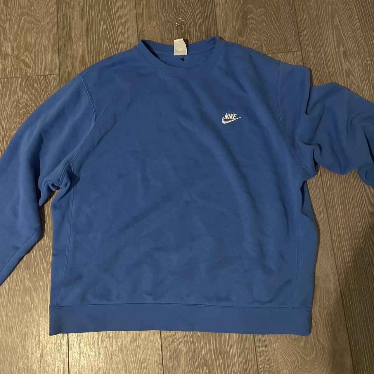 Blue Nike crewneck size xl Depop