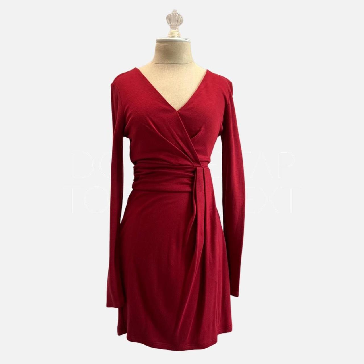 Red Long Sleeve Wrap Dress, Super classy and