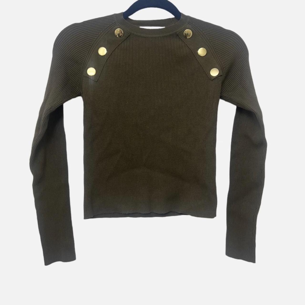 Buttoned ribbed hot sale sweater zara