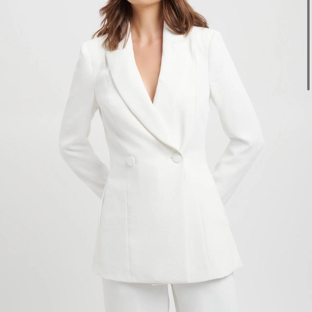 Oyster slim blazer kookai BNWT white RRP $260 Depop