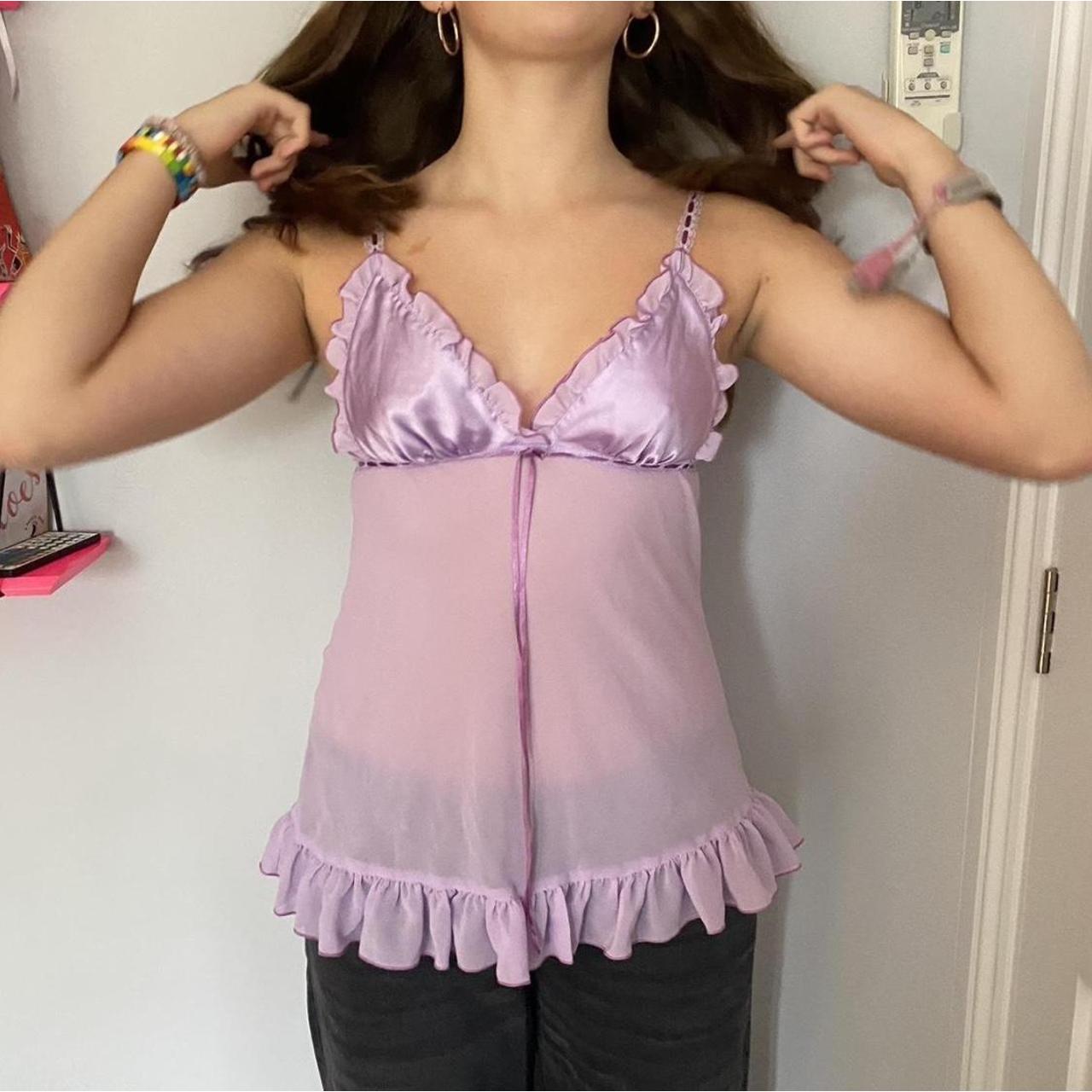 vintage victoria secret purple lingerie top love... Depop