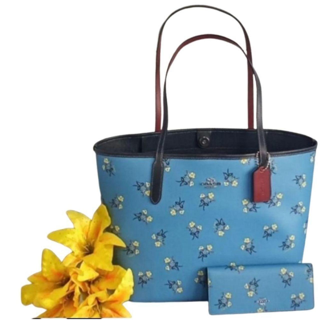 Coach sale City Tote with Floral Bow Print