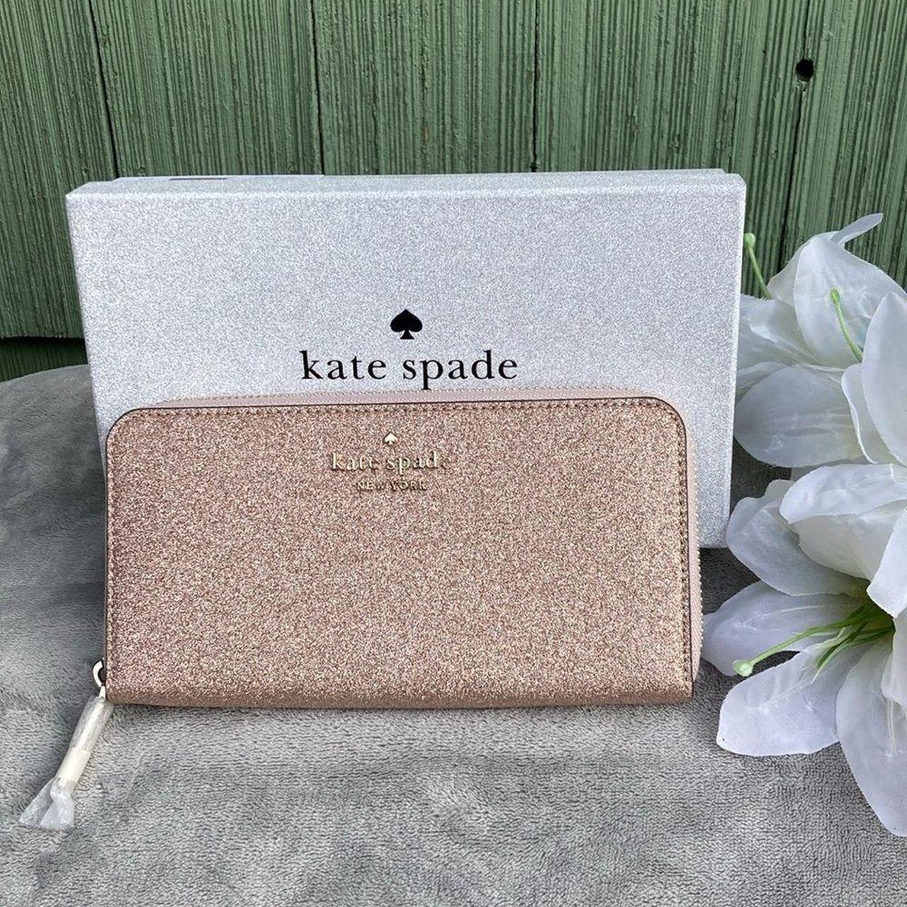 Kate spade rose discount gold glitter wallet