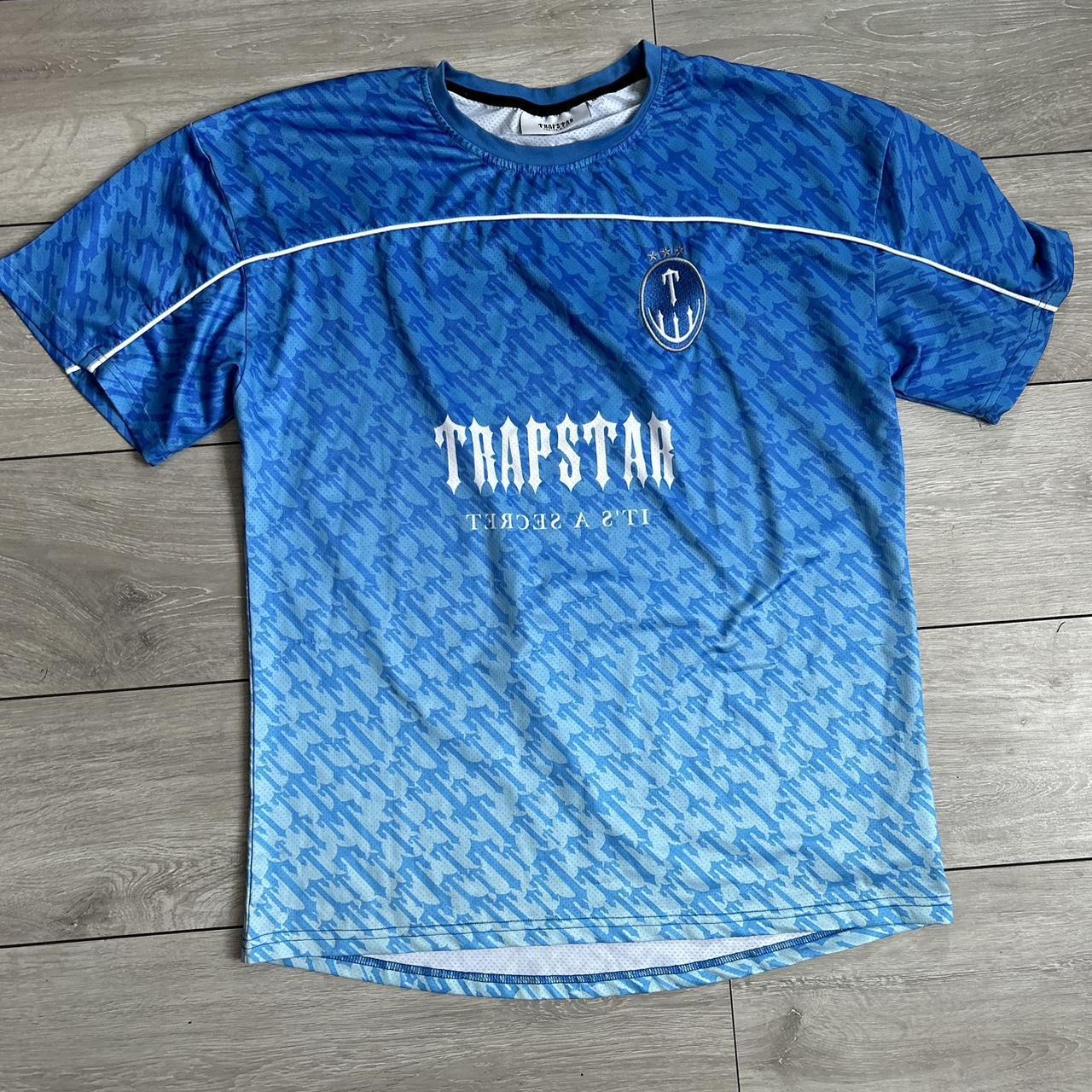 Trapstar London blue football jersey Worn 3 times... Depop