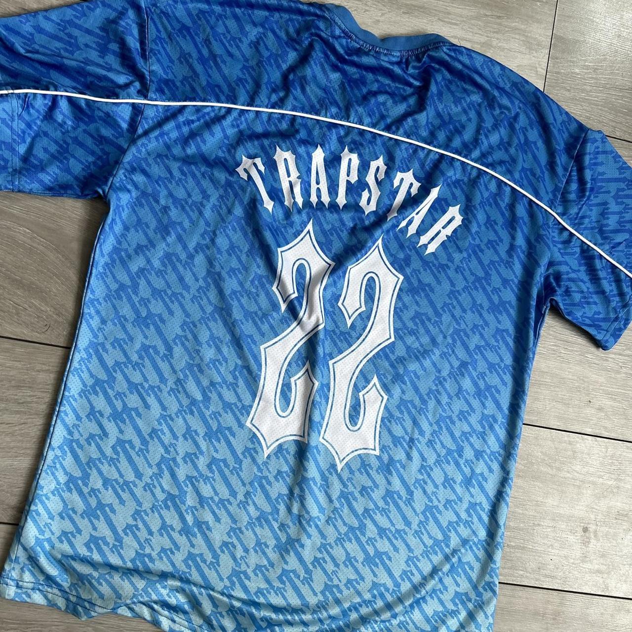 Trapstar London blue football jersey Worn 3 times... Depop