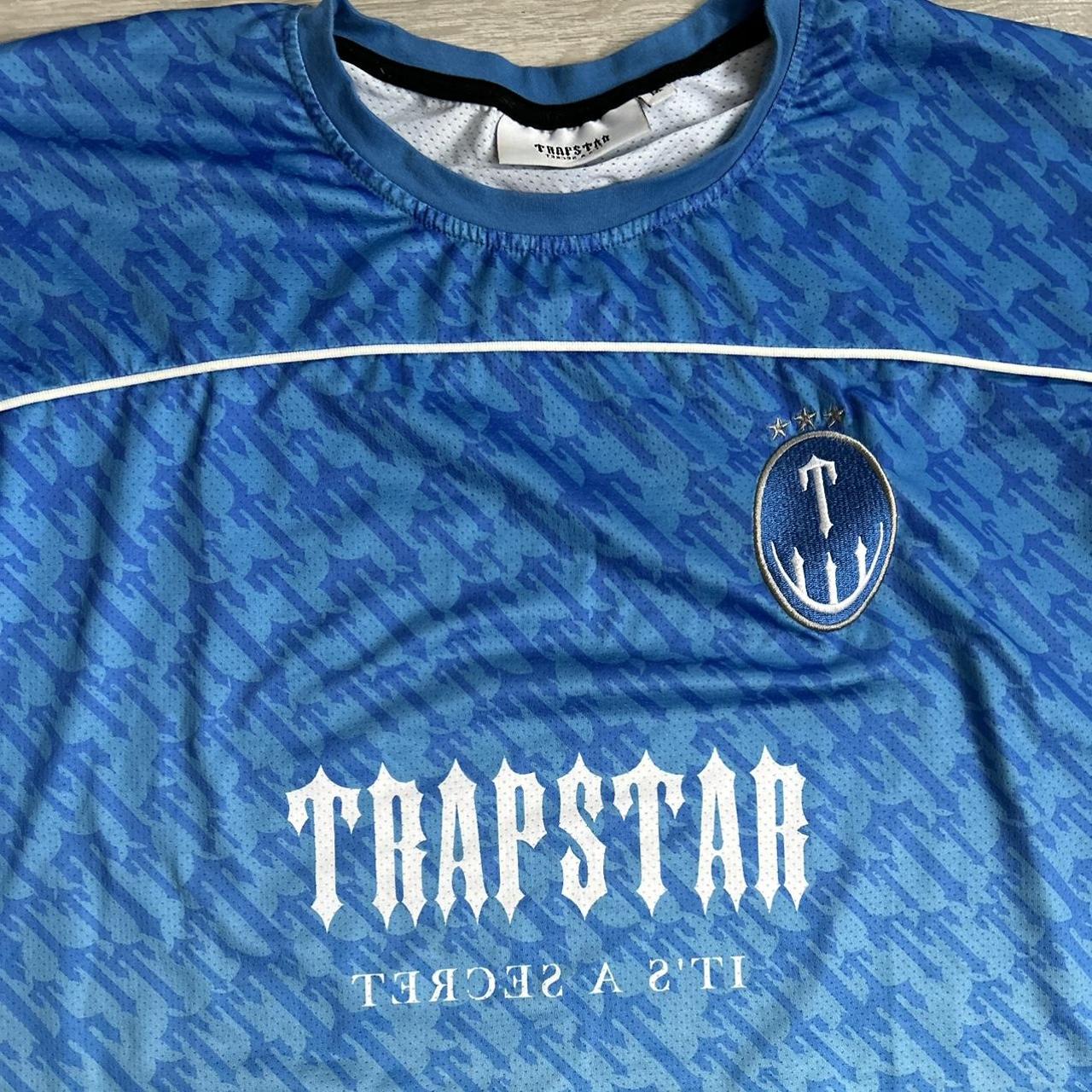 Trapstar London blue football jersey Worn 3 times... Depop