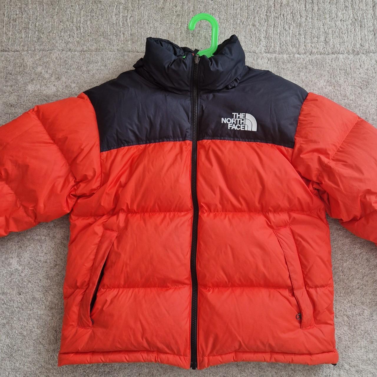 ORANGE NORTH FACE NUPTSE 700 JACKET SIZE M LIKE... - Depop