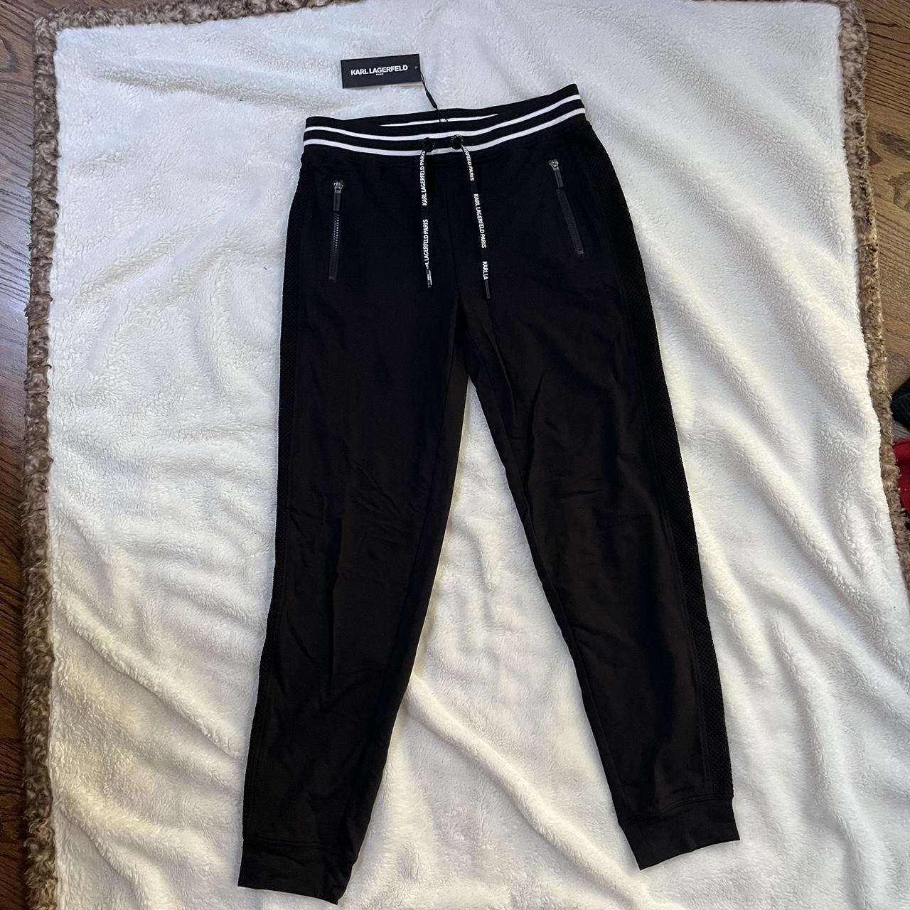 Karl Lagerfeld Paris — xs/s black joggers WITH... - Depop