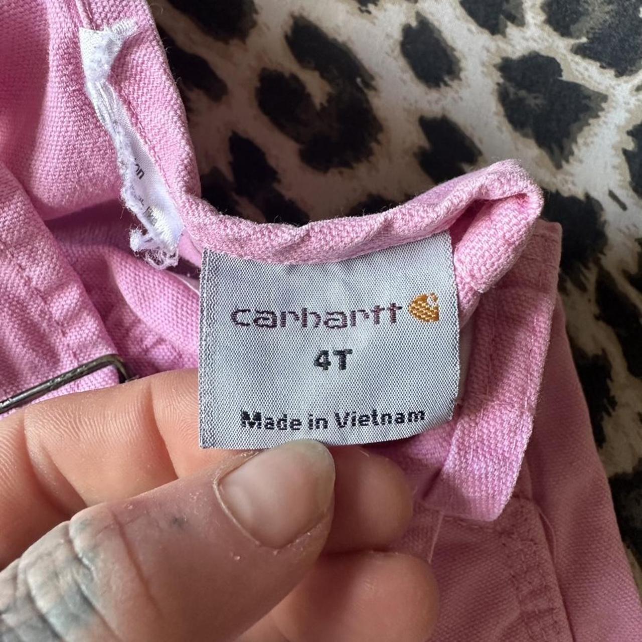 Carhartt kids overalls Pink Size 4T 2 small Marks... - Depop