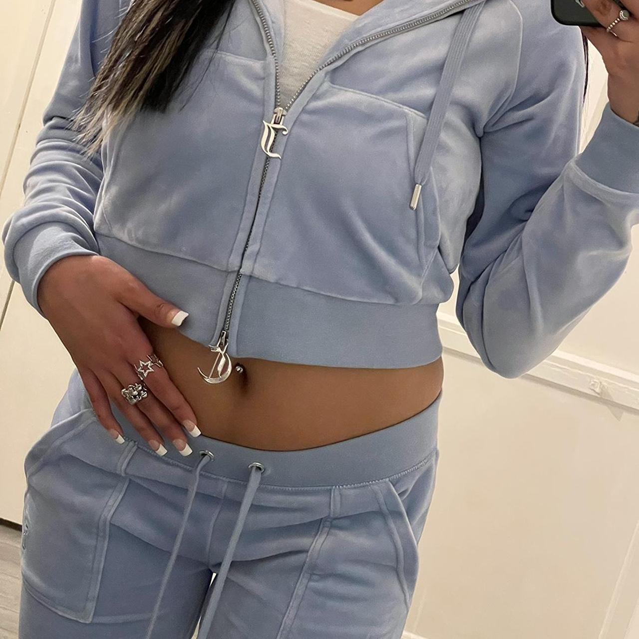 Juicy Couture Baby Blue Diamanté Tracksuit RRP Depop