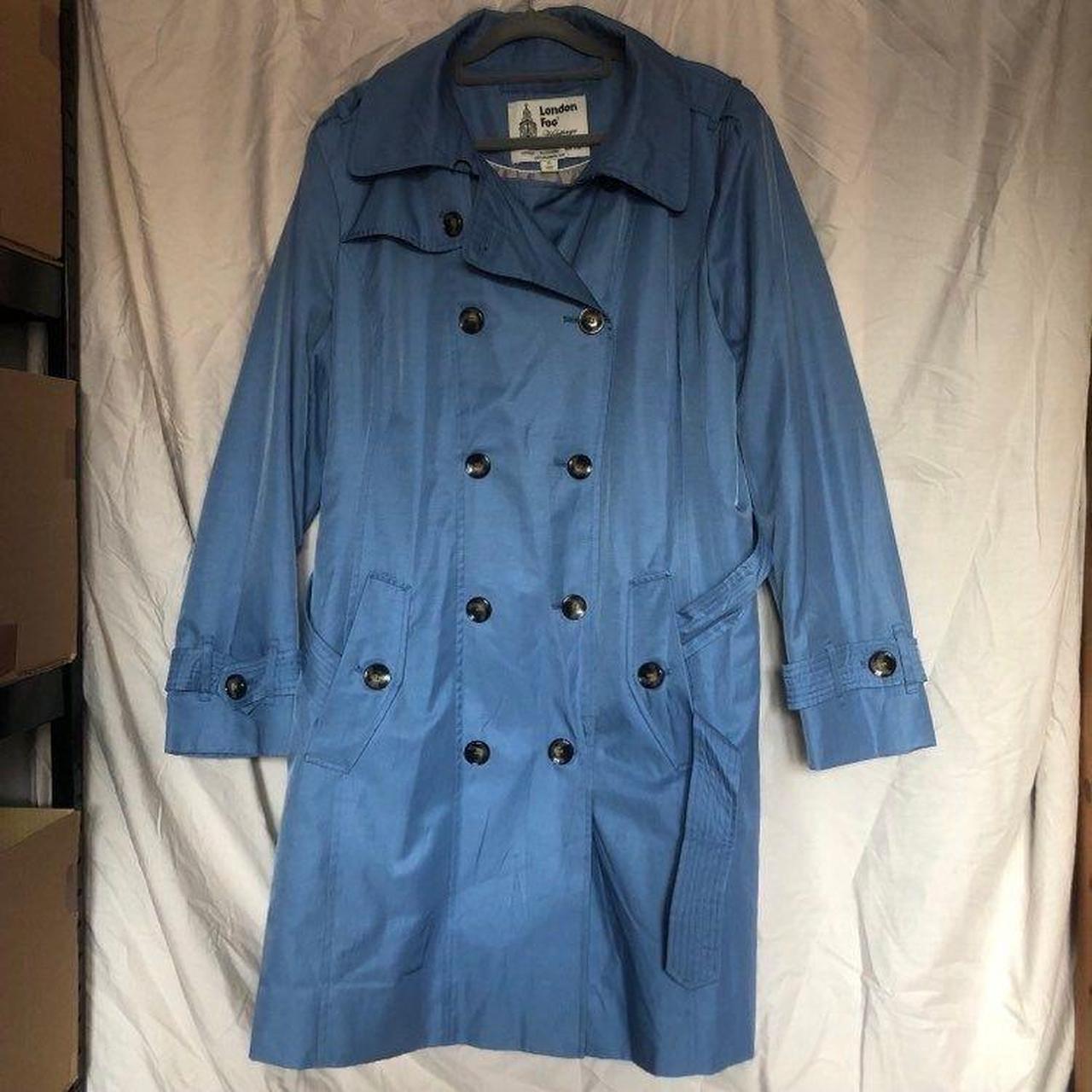 London Fog Women's Blue Coat | Depop