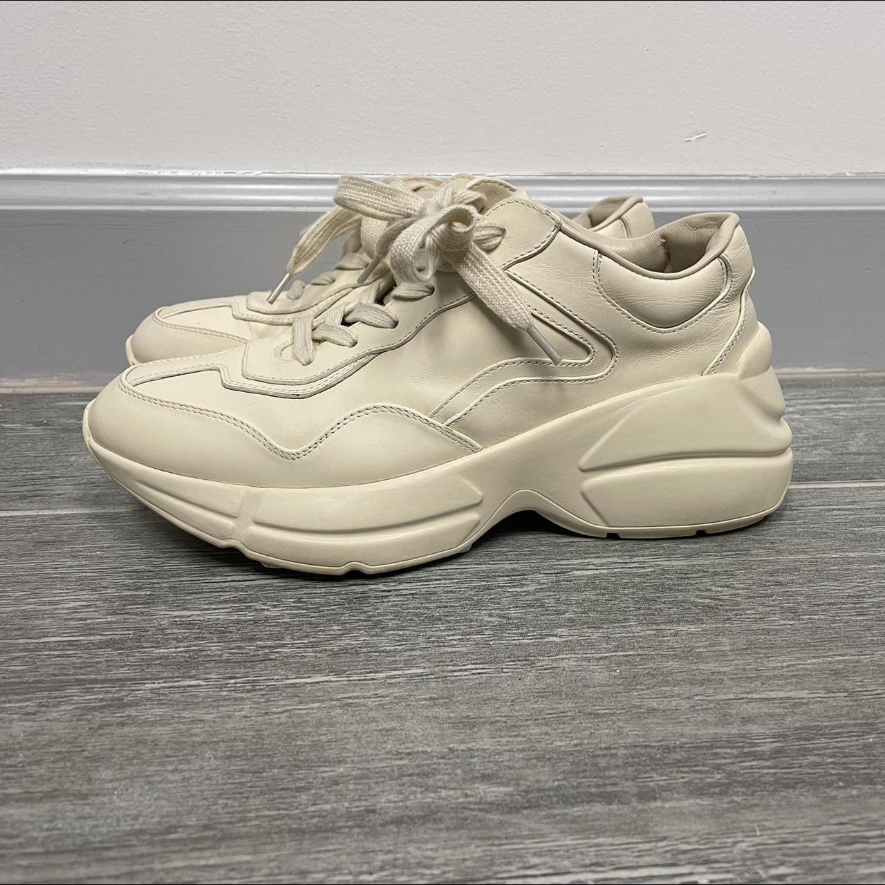 rhyton glitter gucci leather sneaker