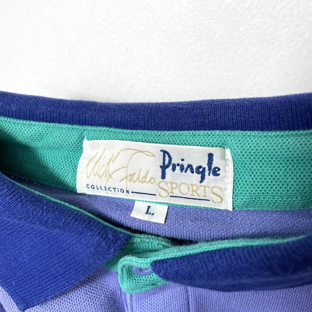 Pringle Men's Purple and Green Polo-shirts | Depop