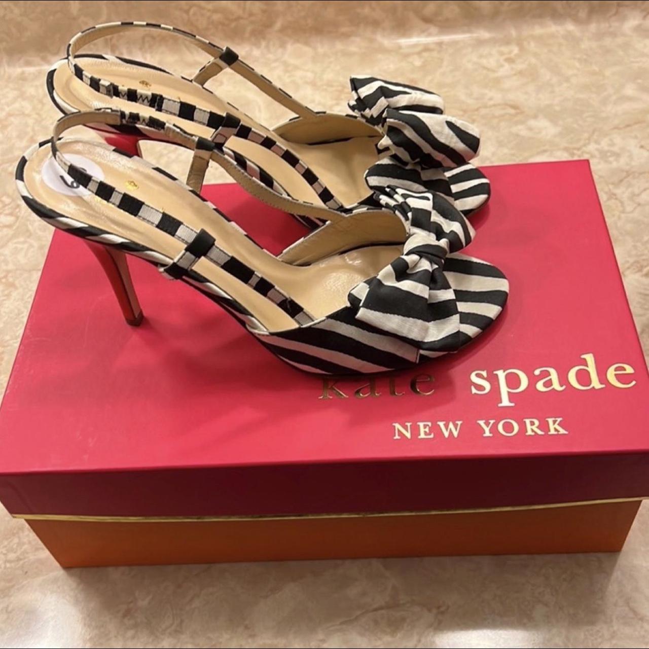 Kate Spade New York Women's Black and White Courts | Depop