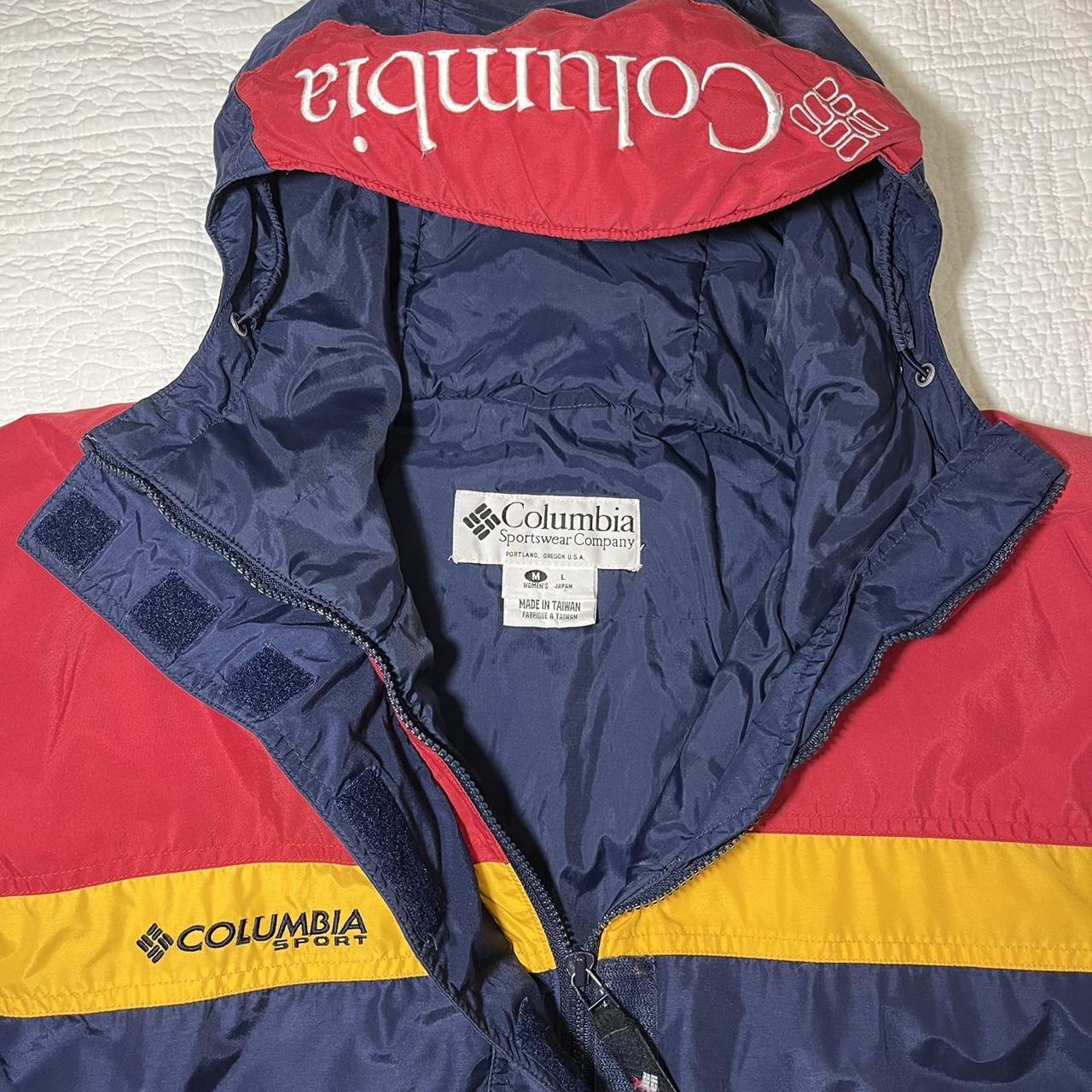 Columbia Sportswear Womens Navy And Red Jacket Depop 4255