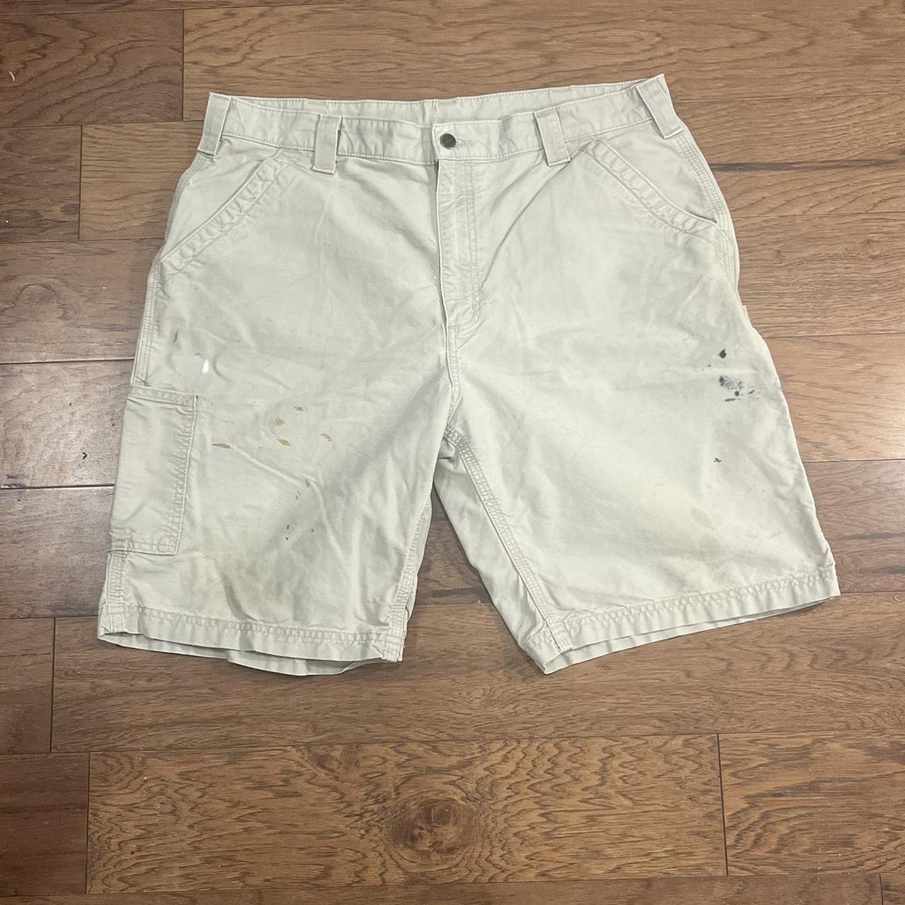 cargo linen jorts !! these longer shorts are perfect - Depop