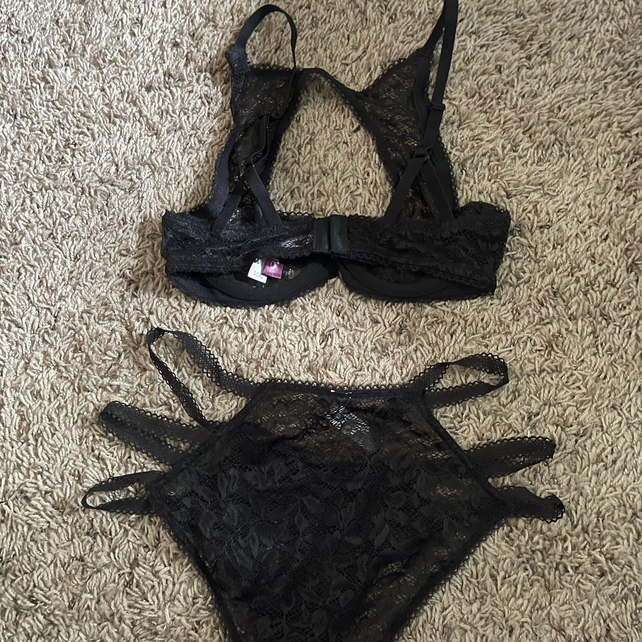 Lingerie Bra and Pantie Set Bra Size:30C Pantie... - Depop