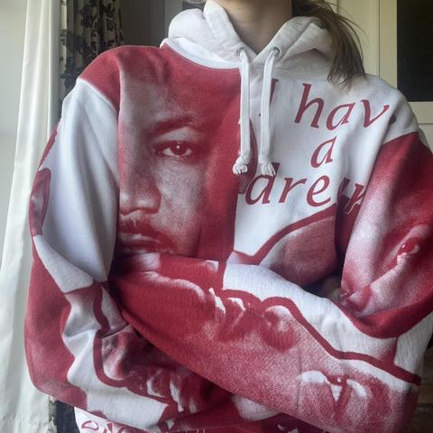 SUPREME★マーチンルーサーキングパーカー★MLK Hoodie Supreme MLK hooded sweatshirt - RED. Spring 2018 | Depop