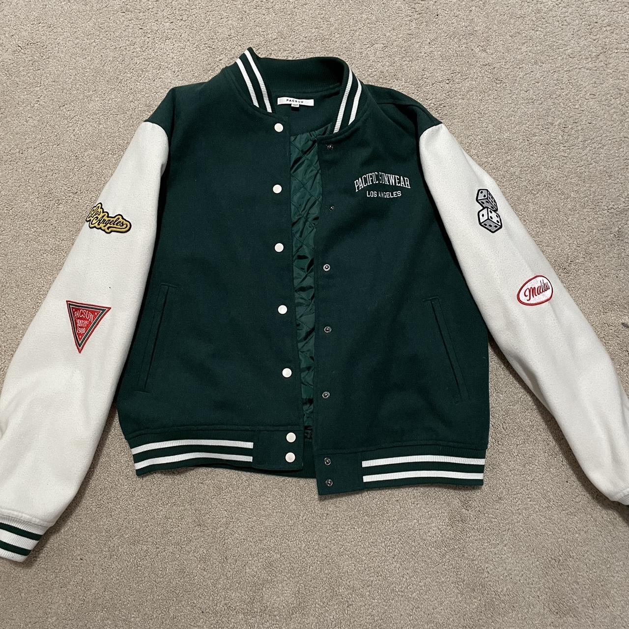 PacSun Green Pacific Sunwear Varsity Jacket