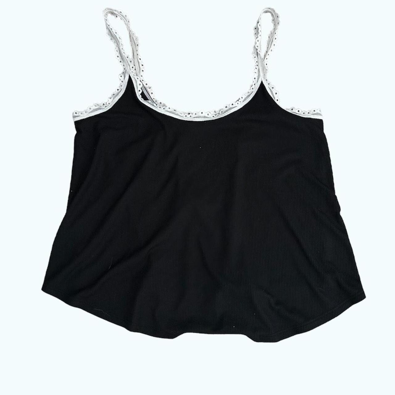 Victoria's Secret Women's Black and White Vest Depop