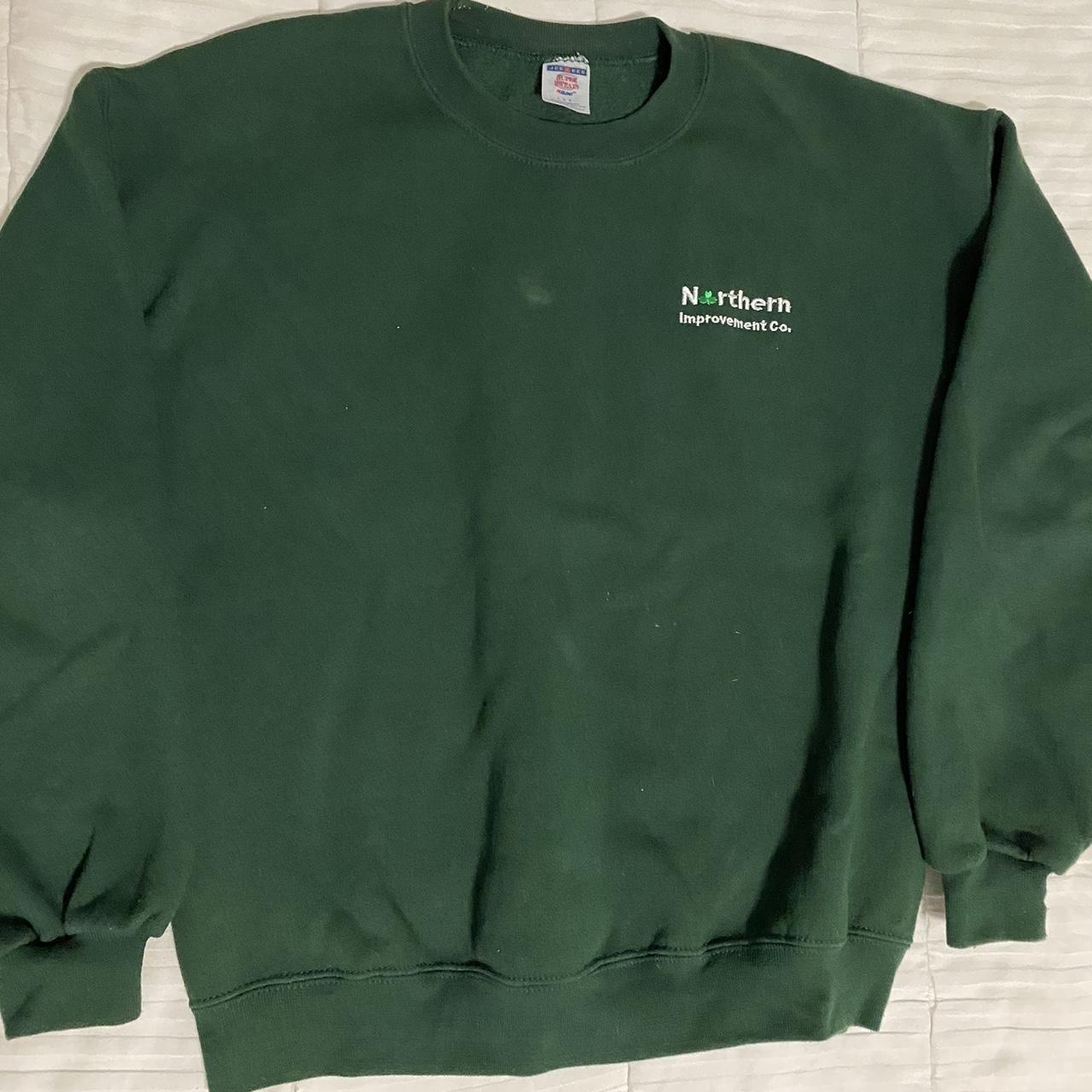 Jerzees forest green crewneck Size L Great condition... Depop